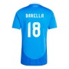 Maillot de Supporter Italie Nicolo Barella 18 Domicile Euro 2024 Pour Homme